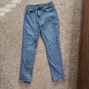 Judy Blue Mid Rise Vintage Wash Boyfriend Denim Jeans